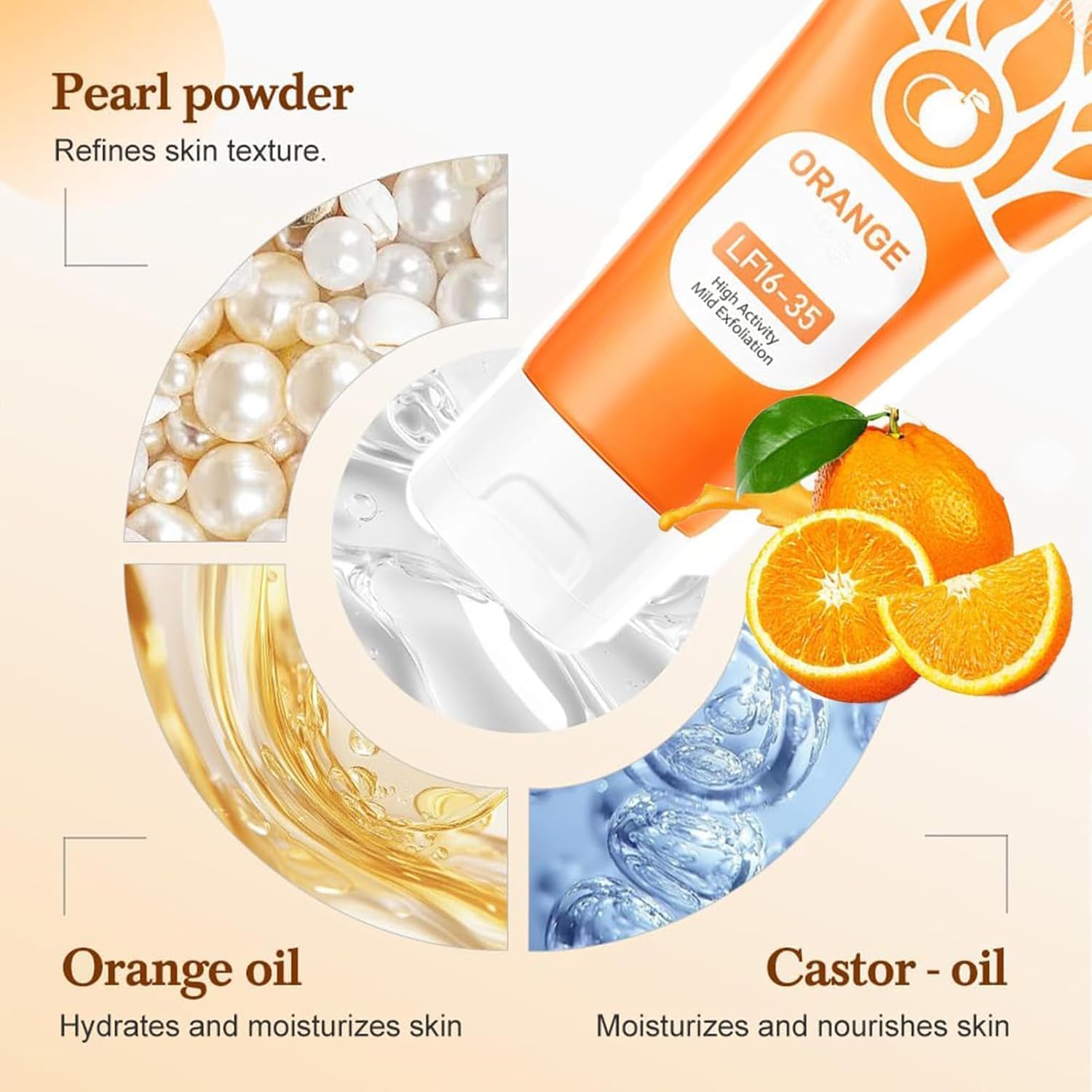 Orange Enzyme Exfoliating Gel Face & Body Deep Cleanse